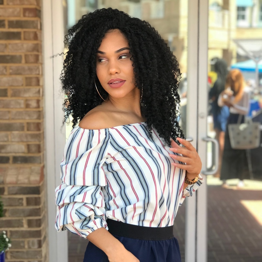 Off the shoulder top - Stripes